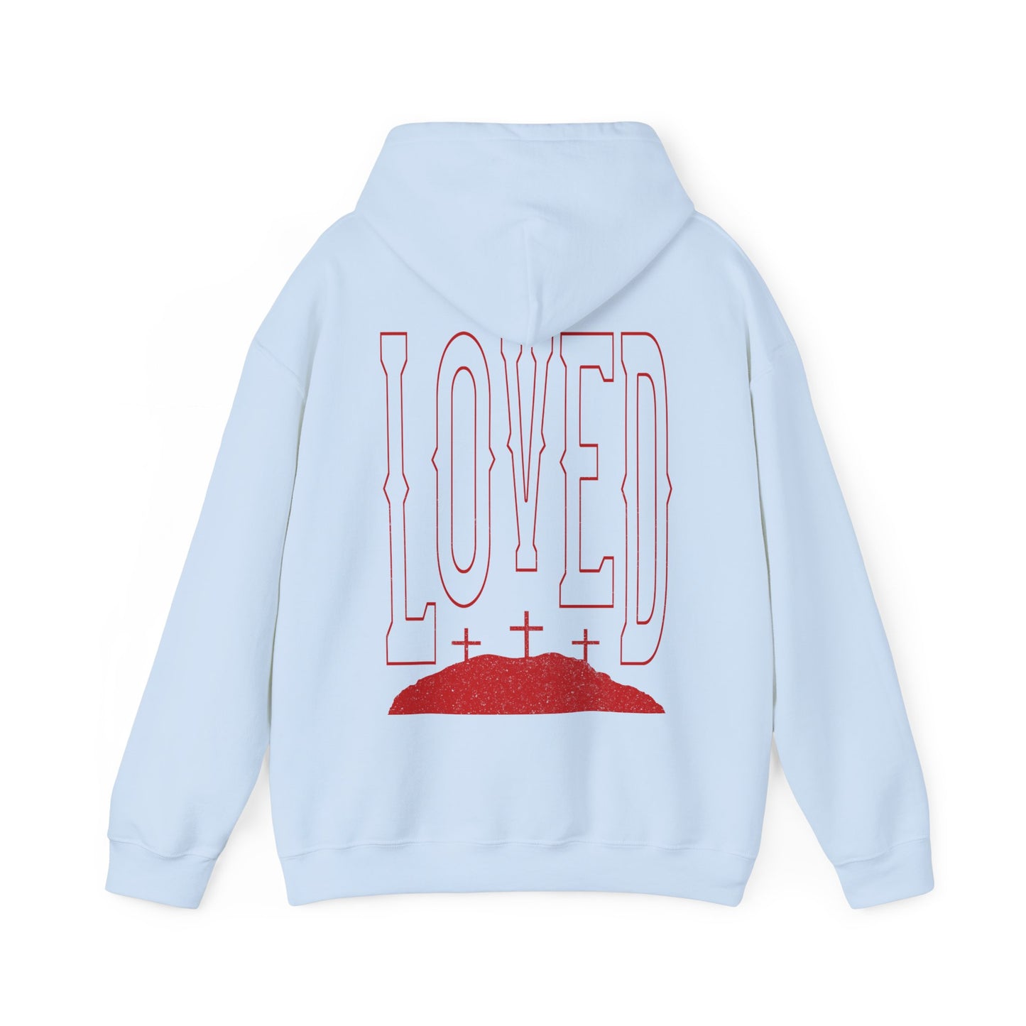 Loved Crosses Hoodie - Light Blue